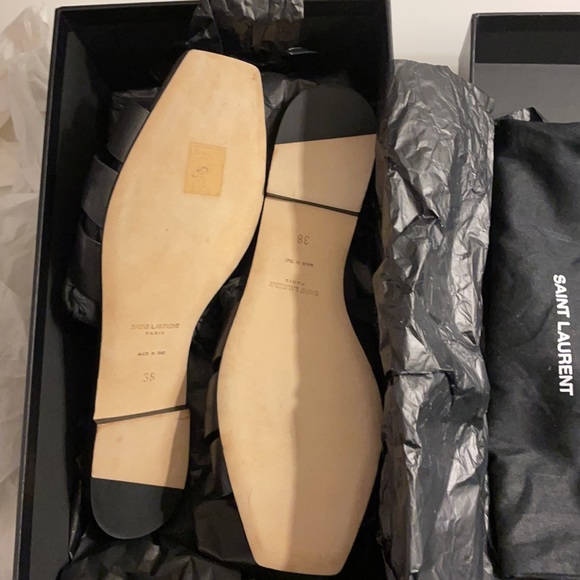 Saint Laurent Tribute leather slides size 8 black - Picture 4 of 5